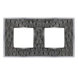 FD01442SCB Рамка Belle Epoque Tapestry Alienasilver / bright chrome 2-постовая гор/верт. Fede