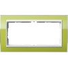 1002743 Рамка без перегородки Event Clear Зеленый / Белый 2-постовая Gira