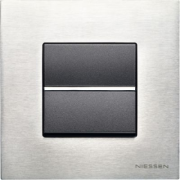 N2271 OX Рамка Zenit Натуральная сталь 1-постовая ABB