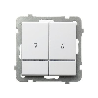 Ospel Sonata Белый Выключатель жалюзийный с подсветкой, без рамки LP-7RS/m/00