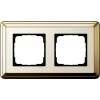 0212633 Рамка Classix Латунь / Кремовый 2-постовая Gira