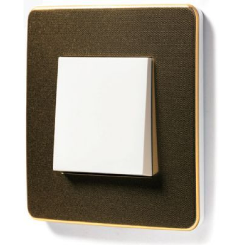 NU280259 Рамка Unica Studio Metal Золото / Белый 1-постовая Schneider Electric