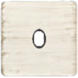 FD04320BD-M Латунная накладка под 1 тумблер , цвет White Decape+black FEDE