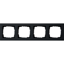 021409 Рамка установочная E2 Черный матовый 4-постовая Gira