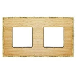 FD01452OOB Рамка Belle Epoque Wood OAK / bright gold 2-постовая гор/верт. Fede