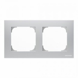 8572 PL Рамка Sky Серебристый алюминий 2-постовая ABB