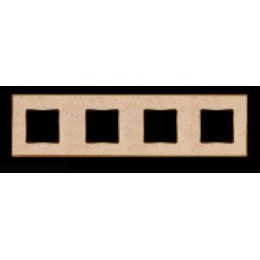 FD01334AMOB Рамка Vintage Corinto Auroramarble / Золото 4-постовая Fede