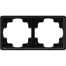 021247 Рамка S-color Черный 2-постовая Gira