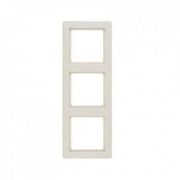 10136082 Рамка Q.1 Белый с эффектом бархата 3-постовая Berker