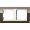 0212761 Рамка Event Clear Коричневый / Кремовый 2-постовая Gira