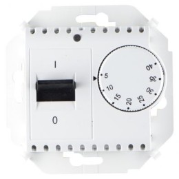 1591775-030 Регулятор для тёплого пола, с зондом, 16А, 230В, 3600Вт, 5-40град, IP20, белый Simon 15