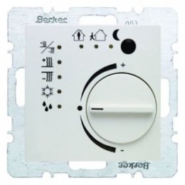 75441159 Регулятор температуры с кнопочным интерфейсом цвет: полярная белизна, с блеском S.1/B.3/B.7 Glas Berker