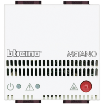 N4511/12 Детектор метана со световой и звуковой сигнализацией (85дБ), питание 12В, 2 модуля Bticino