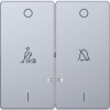 MTN3429-6036 D-life клавиша 2-ная, линзой led, символ: звонок/горничная, нерж. сталь Merten