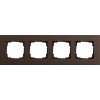 0214223 Рамка Esprit Linoleum-Multiplex Темно-коричневый 4-постовая Gira