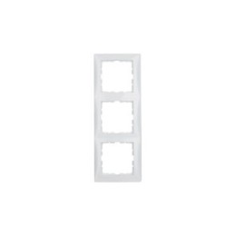 10138989 Рамка S.1 Полярная белизна с блеском 3-постовая вертикальная Berker