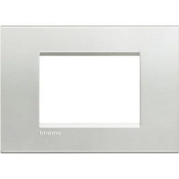 LNA4803AG Рамка LivingLight Квадрат Серебро 3 модуля Bticino