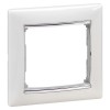 770491 Рамка Valena Белый / Серебряный штрих 1-постовая Legrand
