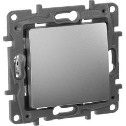 672409 Переключатель промежуточный - винтовые клеммы - Etika - 10 AX - 250 В~ - алюминий Legrand