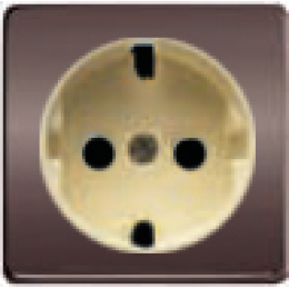 FD04335GR-A Обрамление розетки 2К+З бежевый, цвет Graphite FEDE