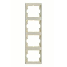 13430002 Рамка Arsys Белый с блеском 4-постовая вертикальная Berker