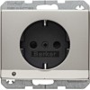 41099004 Розетка SCHUKO с подсветкой для ориентирования, Arsys, стальной лак Berker