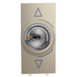 N2153.1 CV Механизм переключателя с ключом на 3 положения, 1-модульный, серия Zenit, цвет шампань, ABB