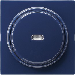 012246 Выключатель 2-полюсный с самовозвратом 10А/250В с подсветкой в сборе Синий Gira S-color