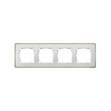8201640-245 Рамка декоративная, 4 поста, Select, Simon 82 Detail, белый-золото 8201640-245 Рамка декоративная, 4 поста, Select, Simon 82 Detail, белый-золото