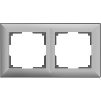 WL14-Frame-02 Рамка на 2 поста (серебряный) Fiore Werkel a038846