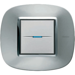 HB4802XC Рамка Axolute Овал Зеркальный алюминий 2-модульная Bticino