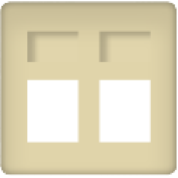 FD17897-A Двойная монтажная плата RJ45, цвет Бежевый FEDE