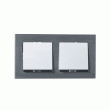 ATN312102 Рамка двойная Schneider Electric Atlasdesign Nature, серебро металл