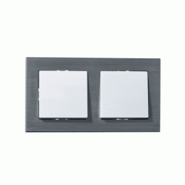 ATN312102 Рамка двойная Schneider Electric Atlasdesign Nature, серебро металл