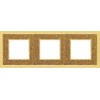 FD01293OR Рамка Crystal De Luxe Real Gold 3-постовая Fede