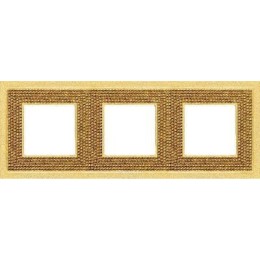 FD01293OR Рамка Crystal De Luxe Real Gold 3-постовая Fede