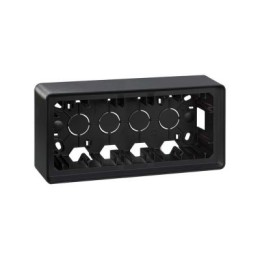 8200770-038 Монтажная коробка для накладного монтажа, 3 поста,  S82 Detail, графит Simon