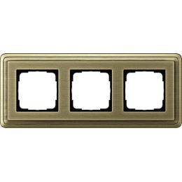 0213621 Рамка Classix Бронза 3-постовая Gira