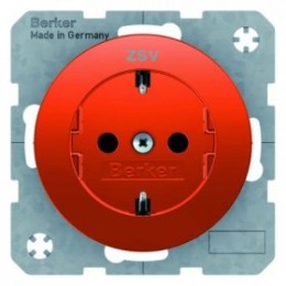 47432007 Штепсельная розетка SCHUKO с надписью "ZSV", оранжевая, с блеском R.1/R.3 Berker