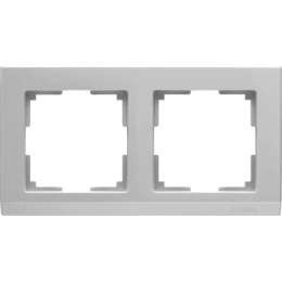 WL04-Frame-02 Рамка на 2 поста (серебряный) Stark Werkel a031803