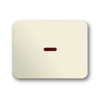 1751-0-2490 (1789-22G), Клавиша для механизма 1-клавишного выключателя/переключателя/кнопки с красной линзой, серия alpha nea, цвет слоновая кость, ABB