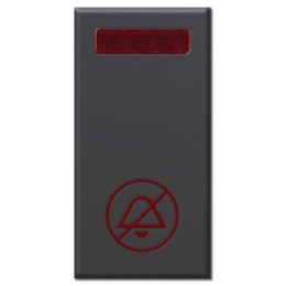 N2180.4 AN Светосигнализатор с LED лампой, Не беспокоить, 1-модульный, серия Zenit, цвет антрацит, ABB