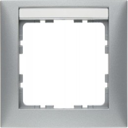 10119959 Рамка с полем для надписей S.1 Алюминий с блеском 1-постовая Berker