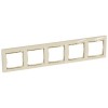 774155 Рамка Valena Слоновая кость / Золото 5-постовая Legrand