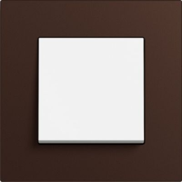 0211223 Рамка Esprit Linoleum-Multiplex Темно-коричневый 1-постовая Gira