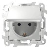 2450448-030 Розетка 2К+З Schuko IP44, бел Simon 24