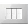 HW4803HD Рамка Axolute Air Белый 3-модульная Bticino
