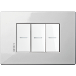 HW4803HD Рамка Axolute Air Белый 3-модульная Bticino