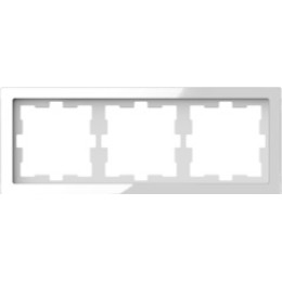 MTN4030-6520 Рамка D-Life Белый кристалл 3-постовая Merten
