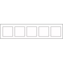 FD01375OP Рамка Emporio Gold White Patina 5-постовая Fede